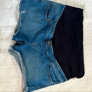 Angel Maternity (pinkblush) maternity jean shorts size L